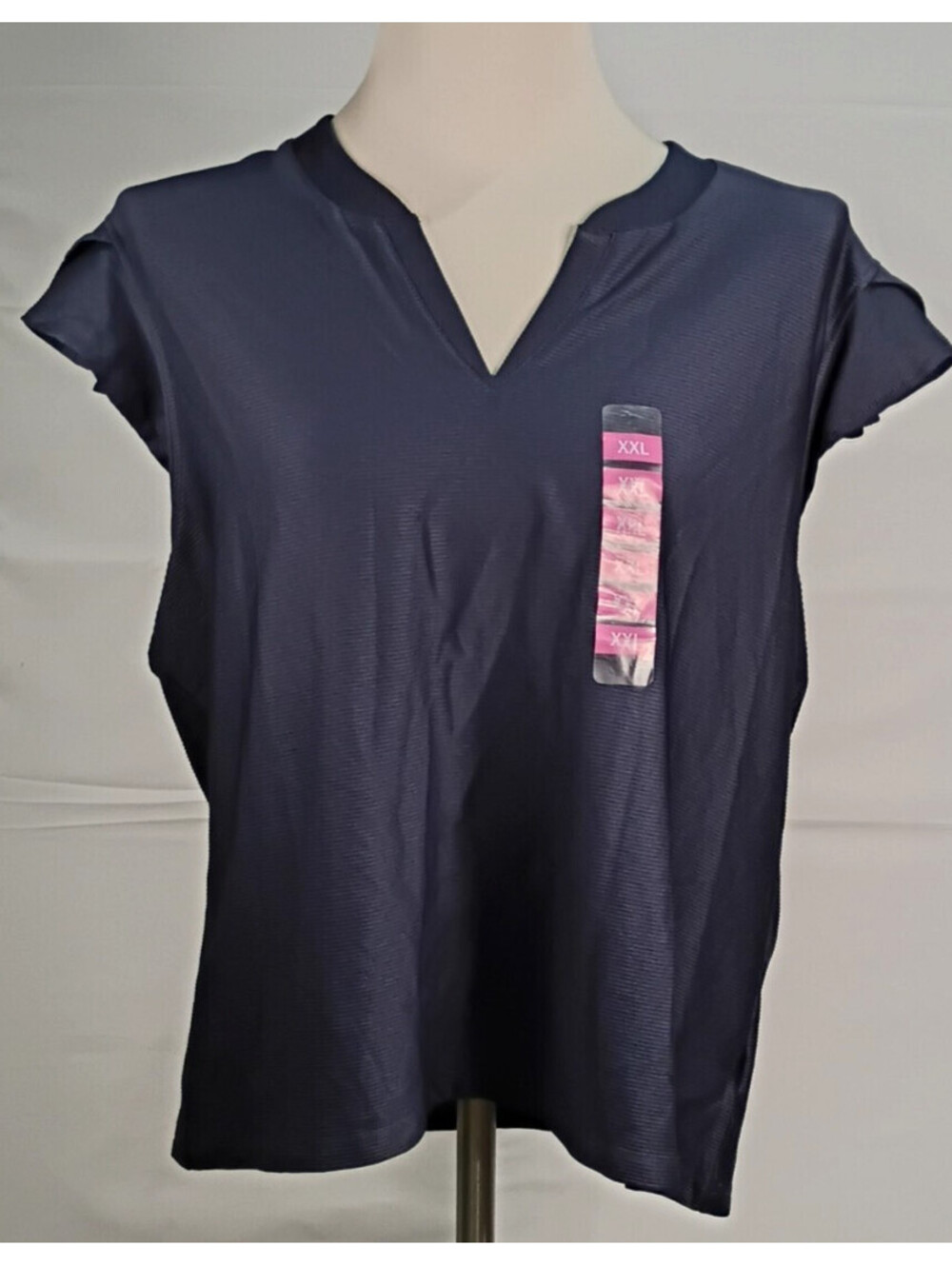RBX Proshop Women's Size XXL Navy Blue Short Sleeve Active Wear Top NWT